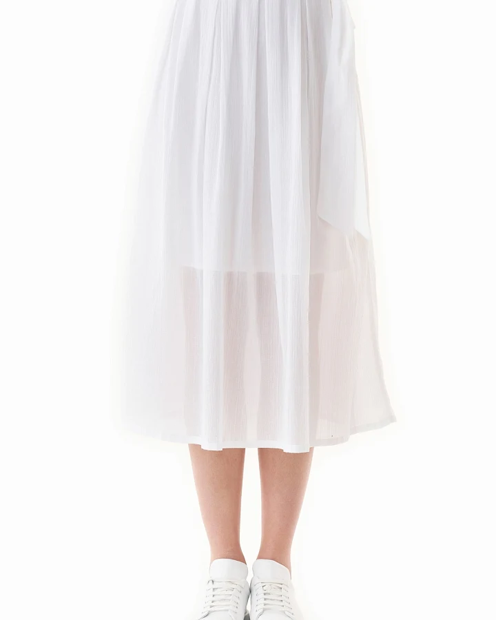 ORGANICATION Damen vegan Voile Rock Weiß