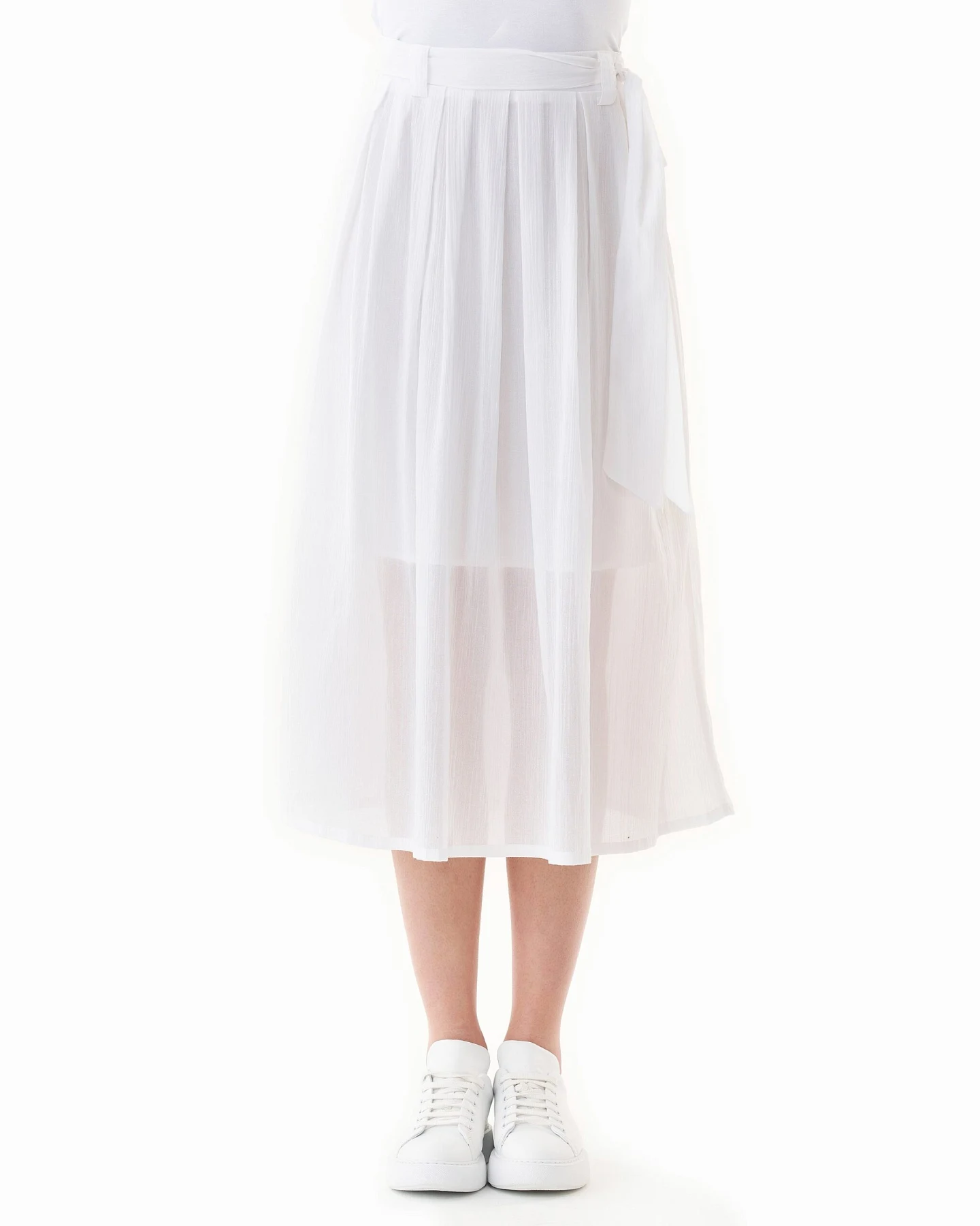 ORGANICATION Damen vegan Voile Rock Weiß – Ansicht 2
