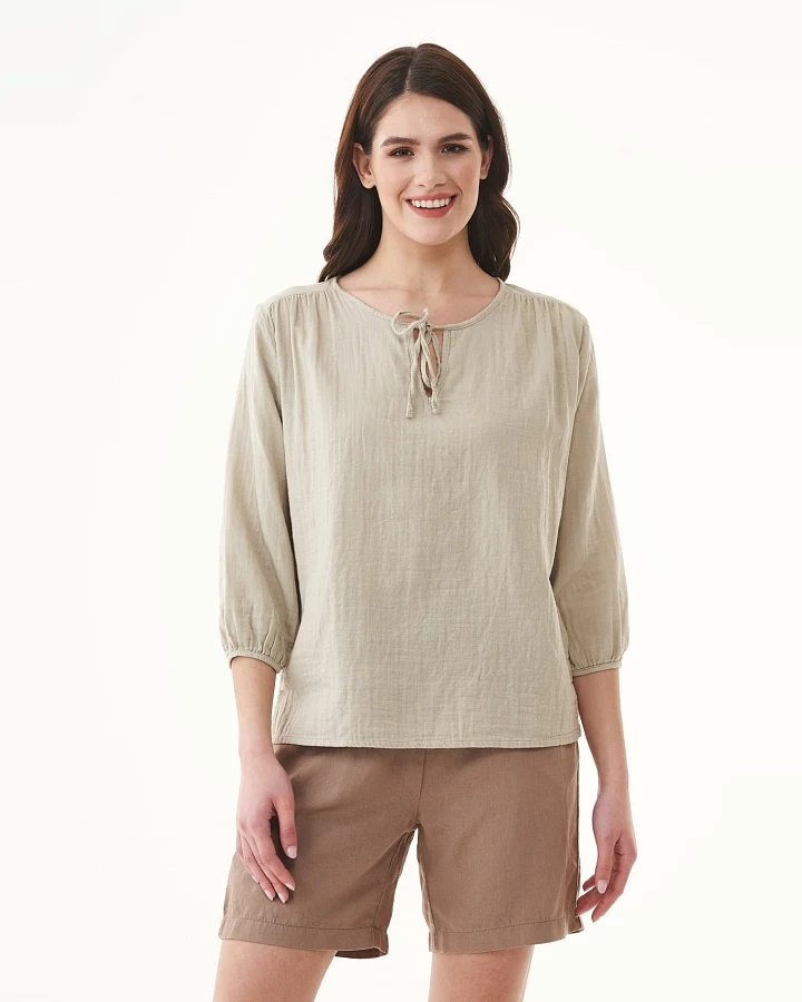 ORGANICATION Damen vegan Bluse Tint Grün