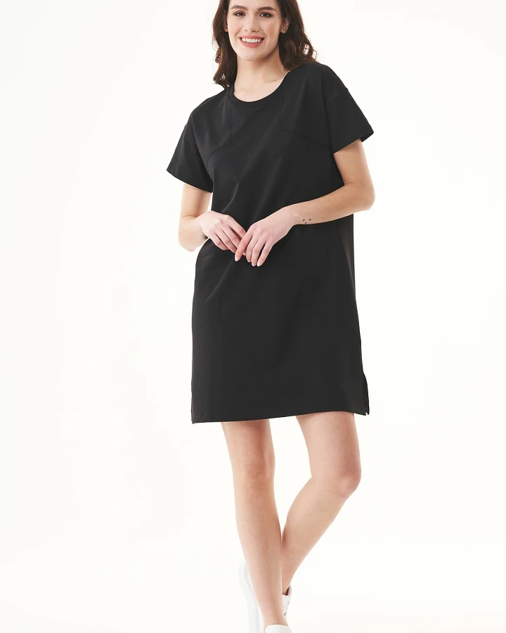 ORGANICATION Damen vegan Sweatkleid Schwarz