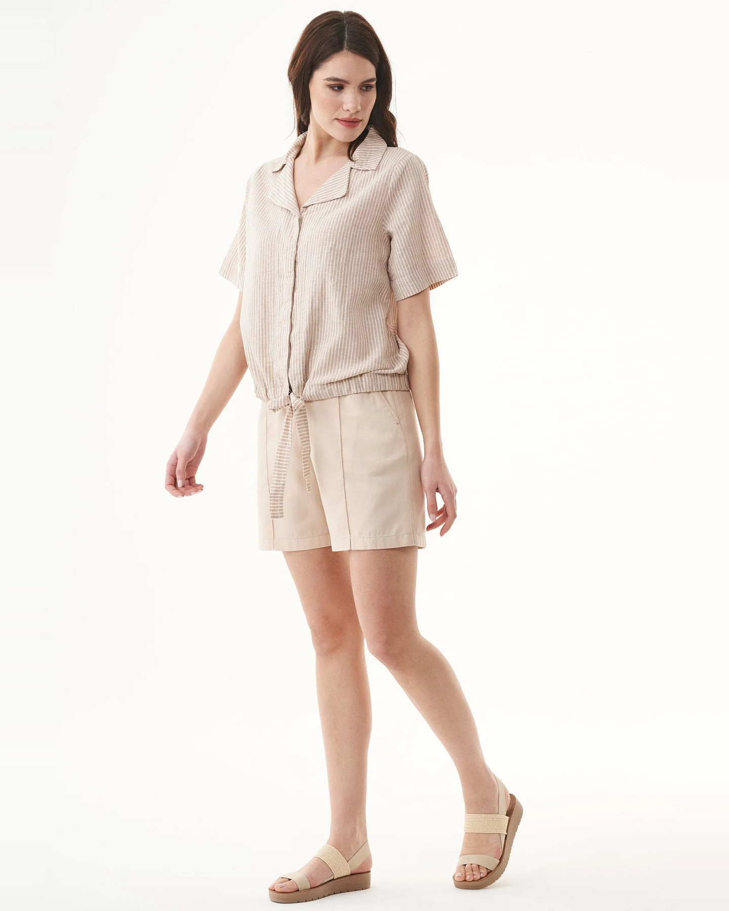 ORGANICATION Damen vegan Bluse Sand Ecru – Ansicht 2