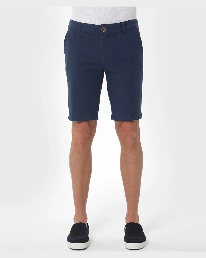 ORGANICATION Herren vegan Chino Shorts Slim Navy Blau