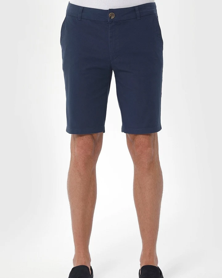 ORGANICATION Herren vegan Chino Shorts Slim Navy Blau