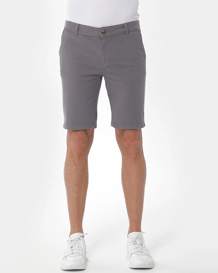 ORGANICATION Herren vegan Chino Shorts Slim Shadow Grey