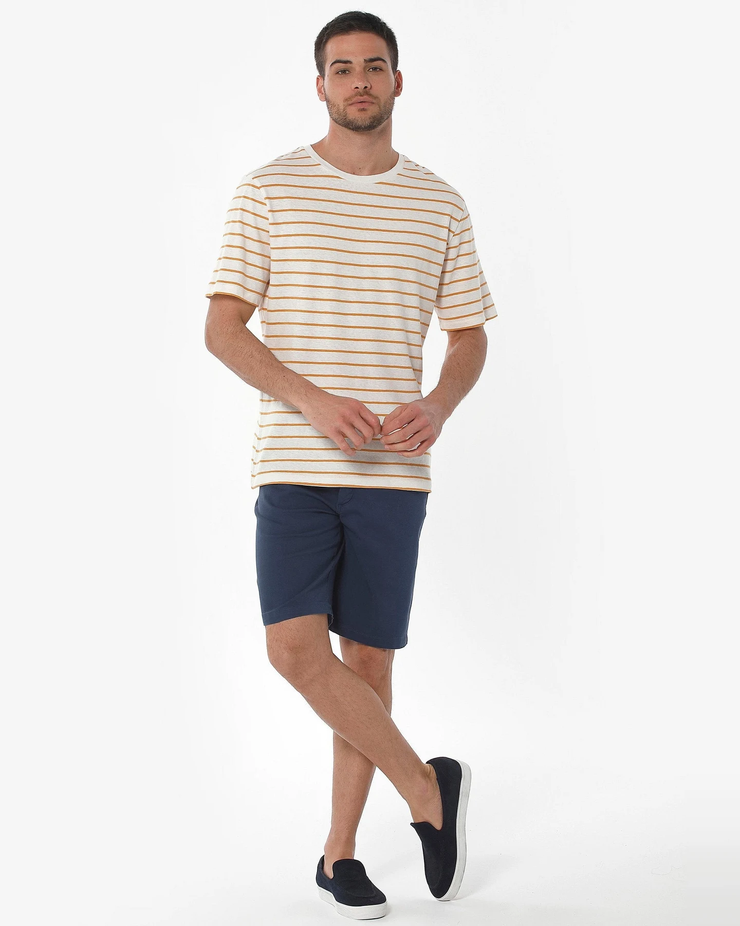 ORGANICATION Herren vegan Shorts Five Pocket Navy Blau – Ansicht 2