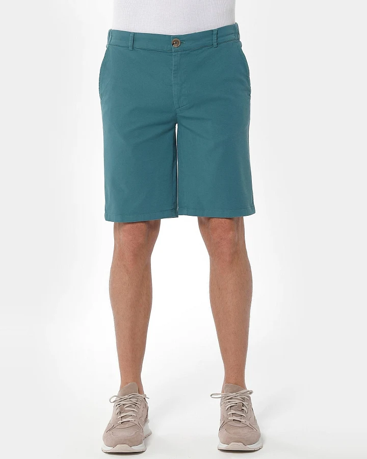 ORGANICATION Herren vegan Chino Shorts Petrolgrün
