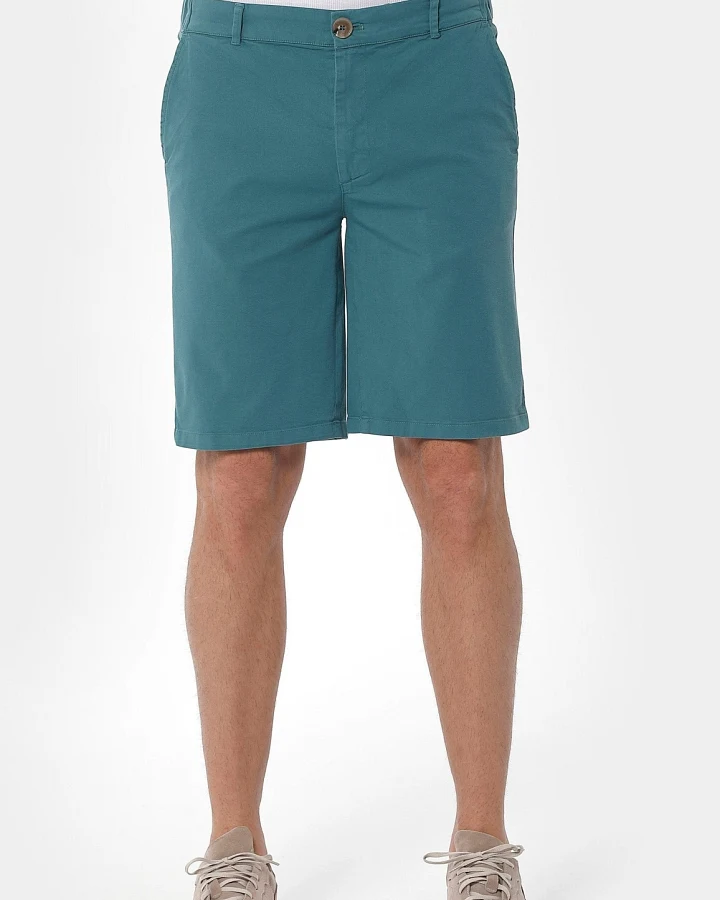 ORGANICATION Herren vegan Chino Shorts Petrolgrün
