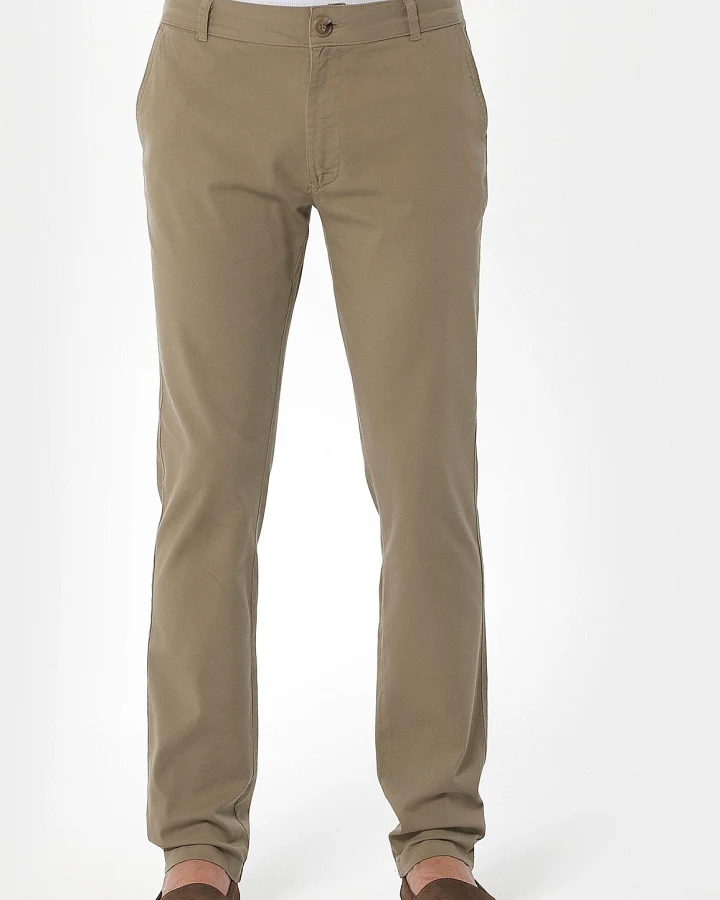 ORGANICATION Herren vegan Chino-Hose Slim Olivgrün