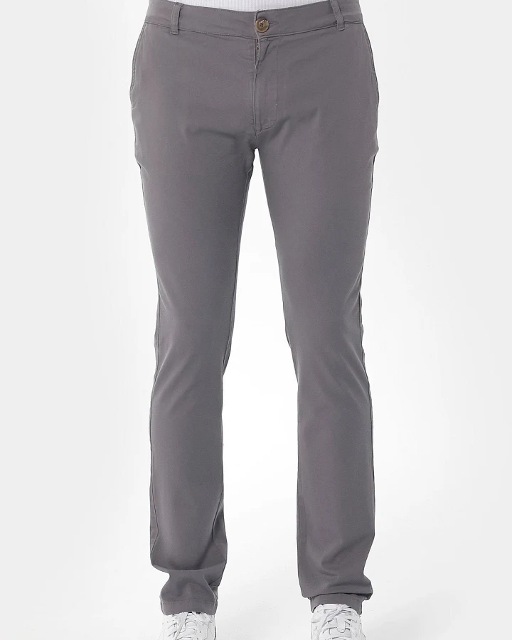 ORGANICATION Herren vegan Chino-Hose Slim Shadow Grey