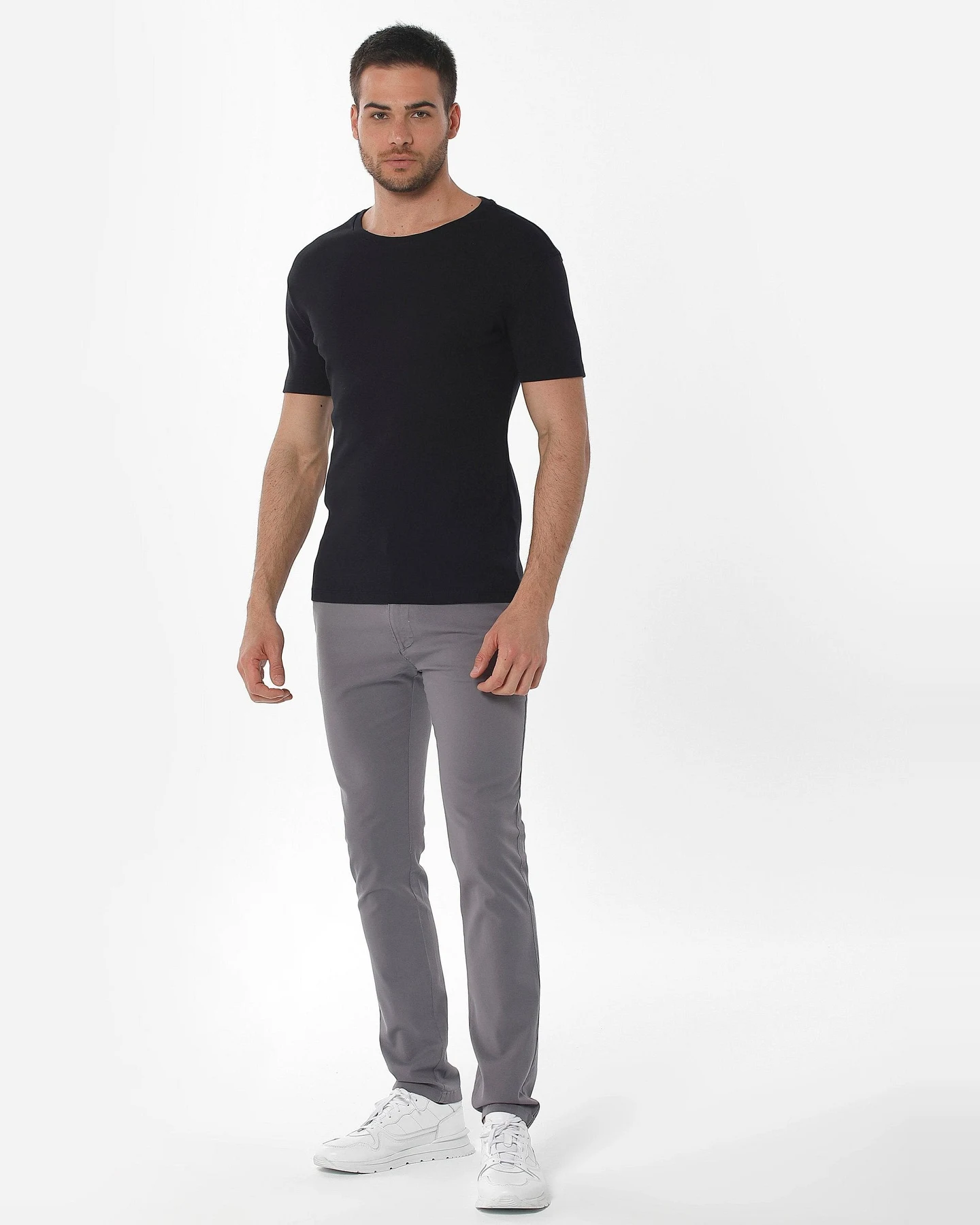 ORGANICATION Herren vegan Chino-Hose Slim Shadow Grey – Ansicht 2