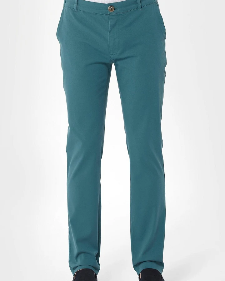 ORGANICATION Herren vegan Chino-Hose Petrolgrün