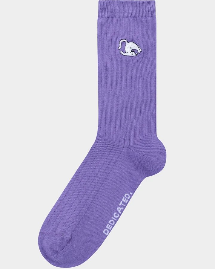 Socken Rib Knivsta Plow Pose Lila