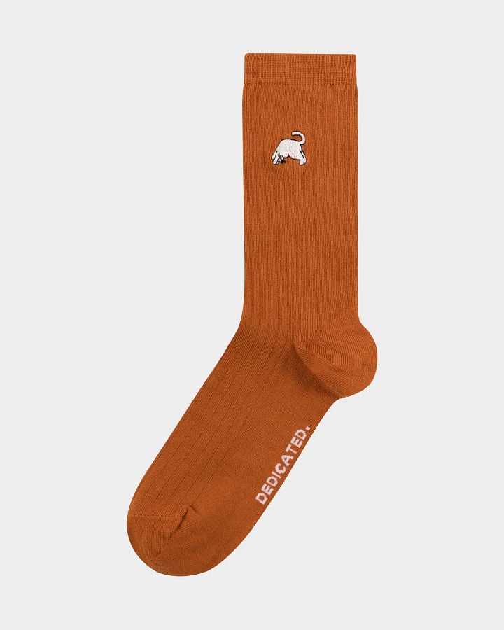 Socken Rib Knivsta Dog Pose Orange