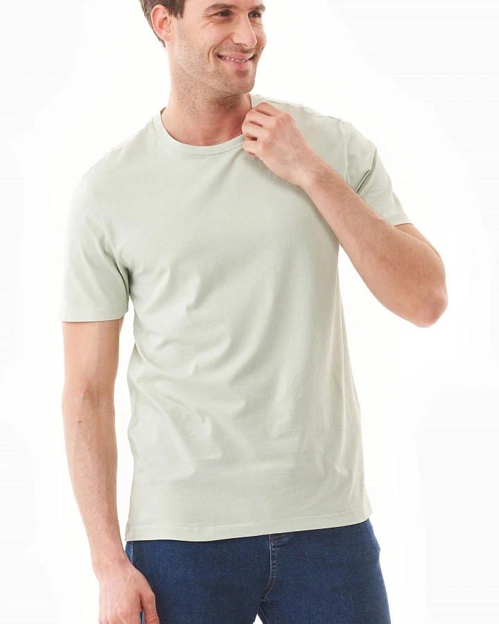 ORGANICATION Herren vegan T-Shirt Light White Mulberry Leaves Grün