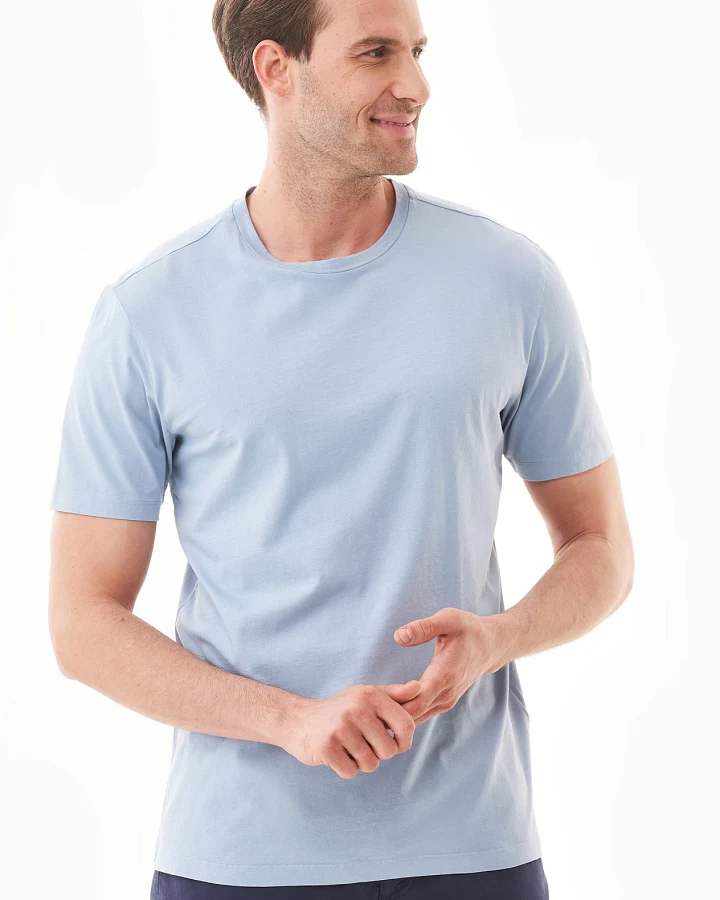 ORGANICATION Herren vegan T-Shirt Pflanze Indigoblau