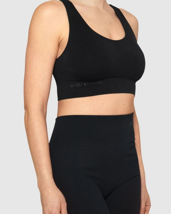 Swedish Stockings Damen vegan Bike Shorts Jill & Soft Bra Wilma Softwear Set Schwarz