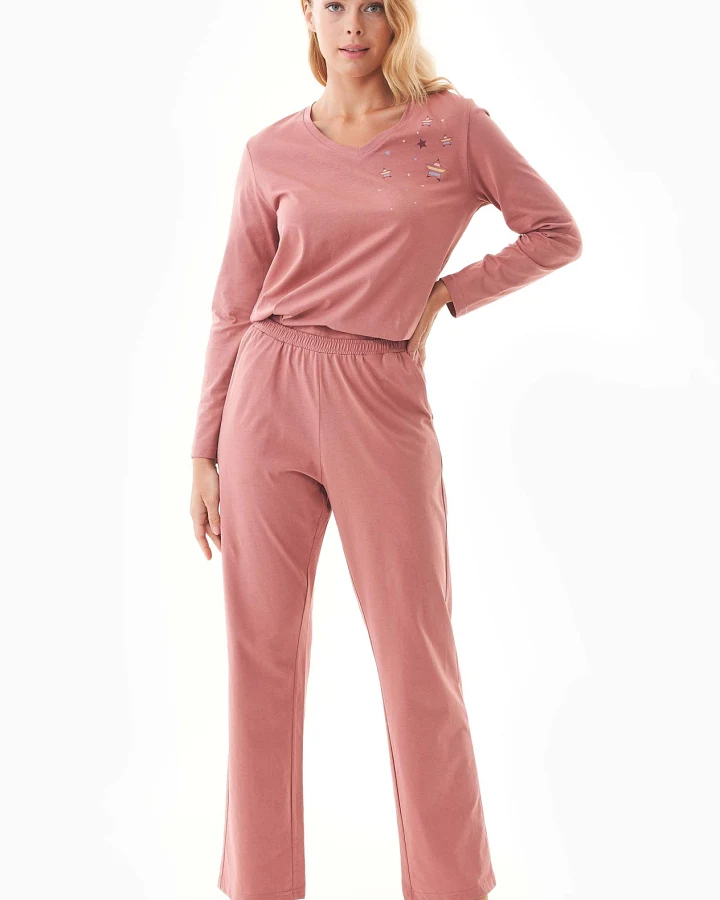 ORGANICATION Damen vegan Pyjama Set Tieerra Tonrot