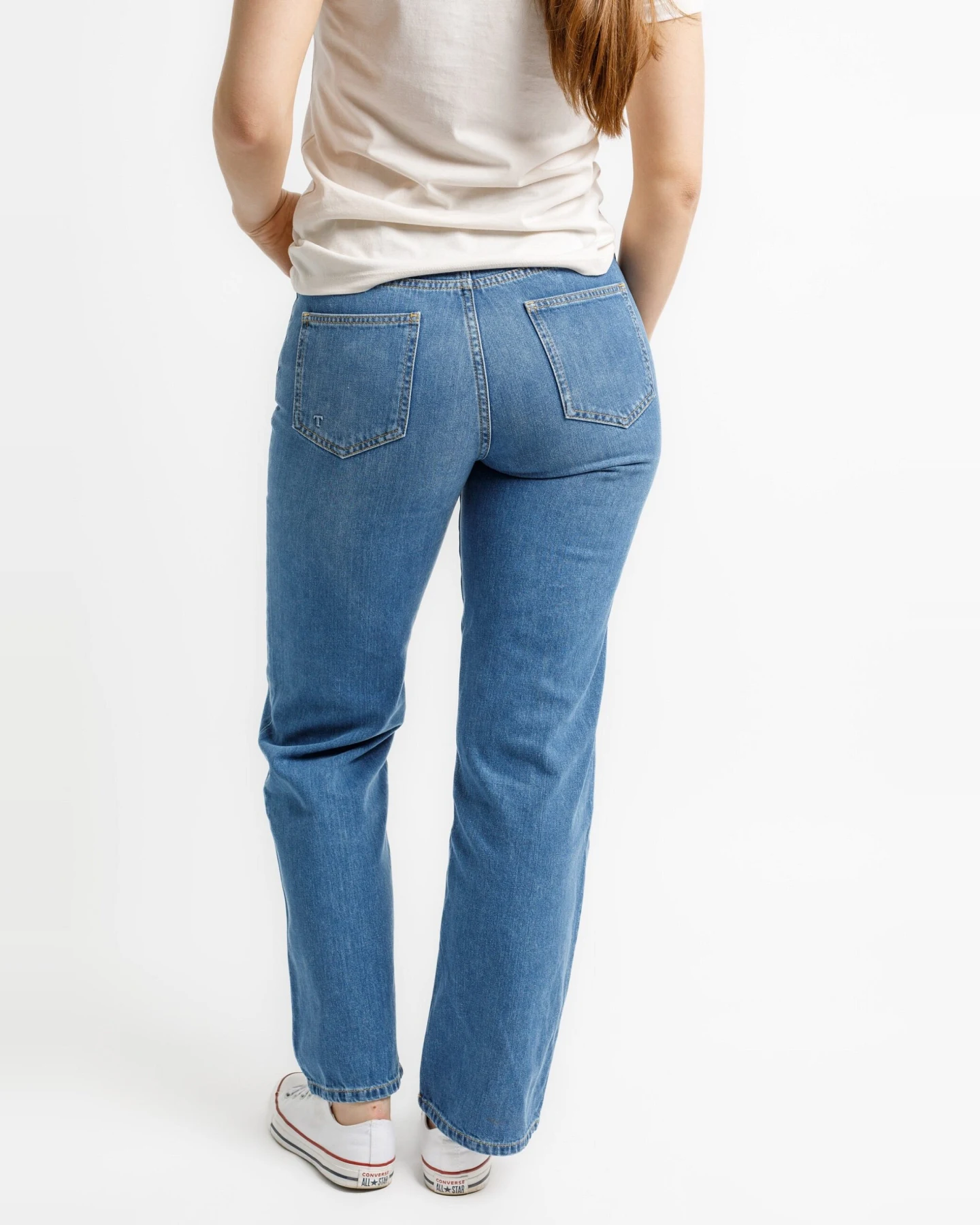 TORLAND Damen vegan Jeans Weites Bein Dalia Hellblau – Ansicht 2
