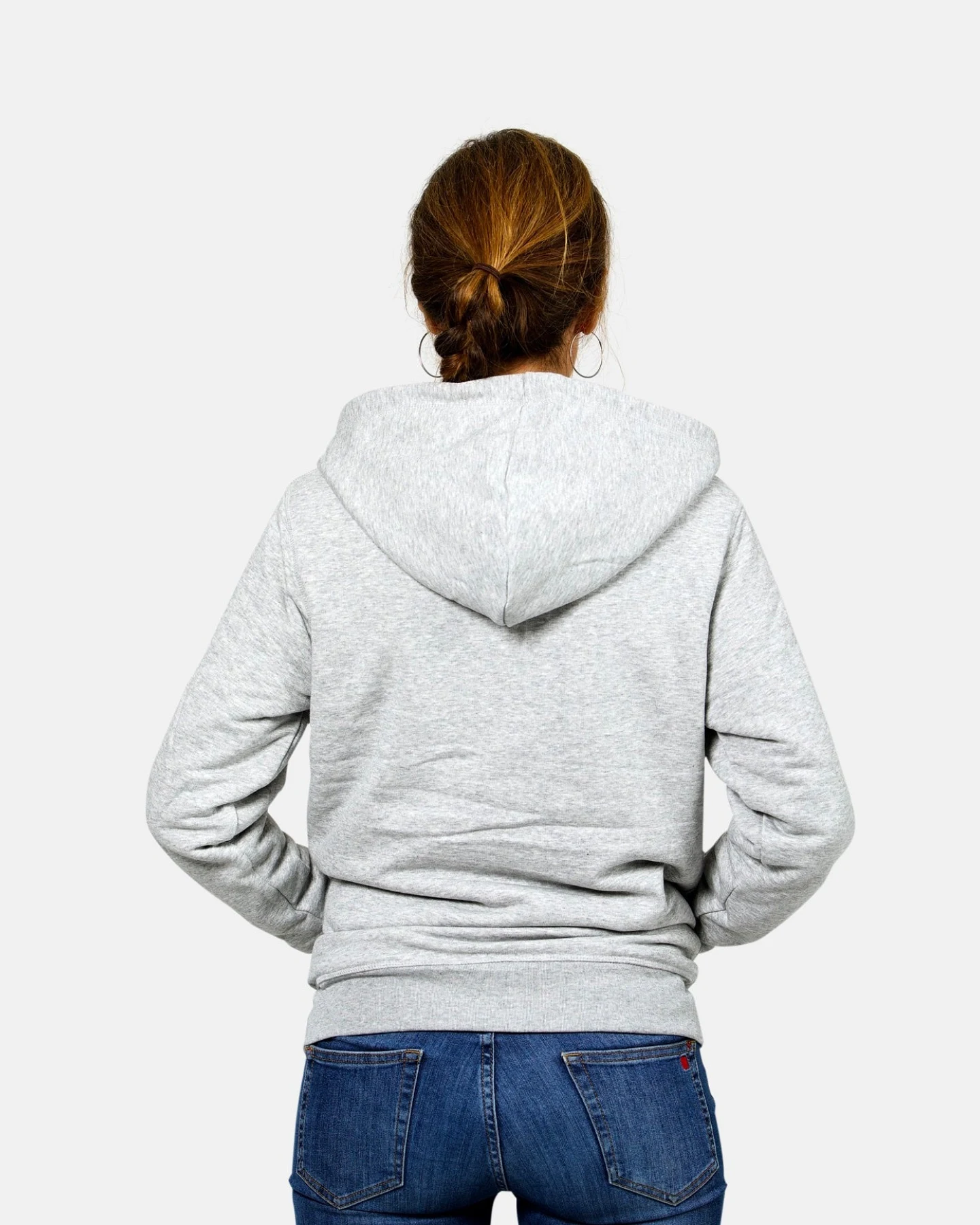 TORLAND Damen vegan Hoodie Winter Hygger Sherpa Heather Grey – Ansicht 2