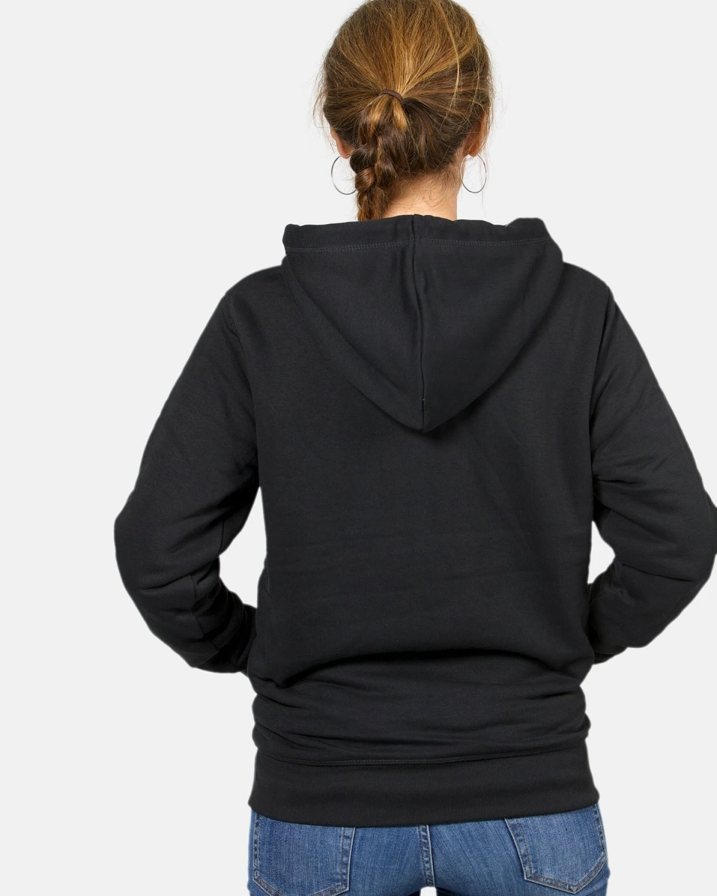 TORLAND Damen vegan Hoodie Winter Hygger Sherpa Schwarz – Ansicht 2