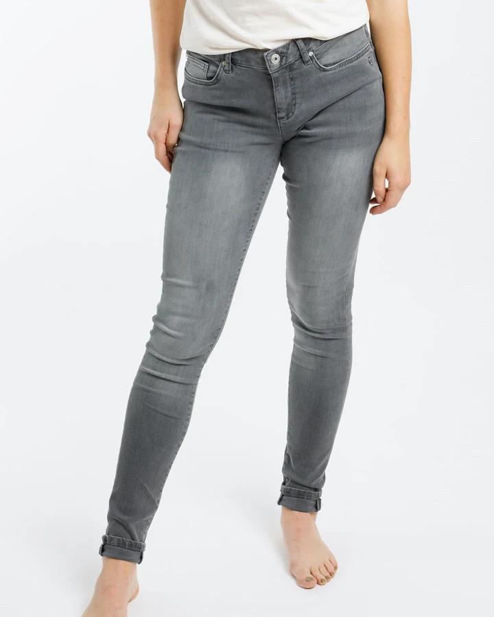 TORLAND Damen vegan Skinny Jeans Rosa Grau