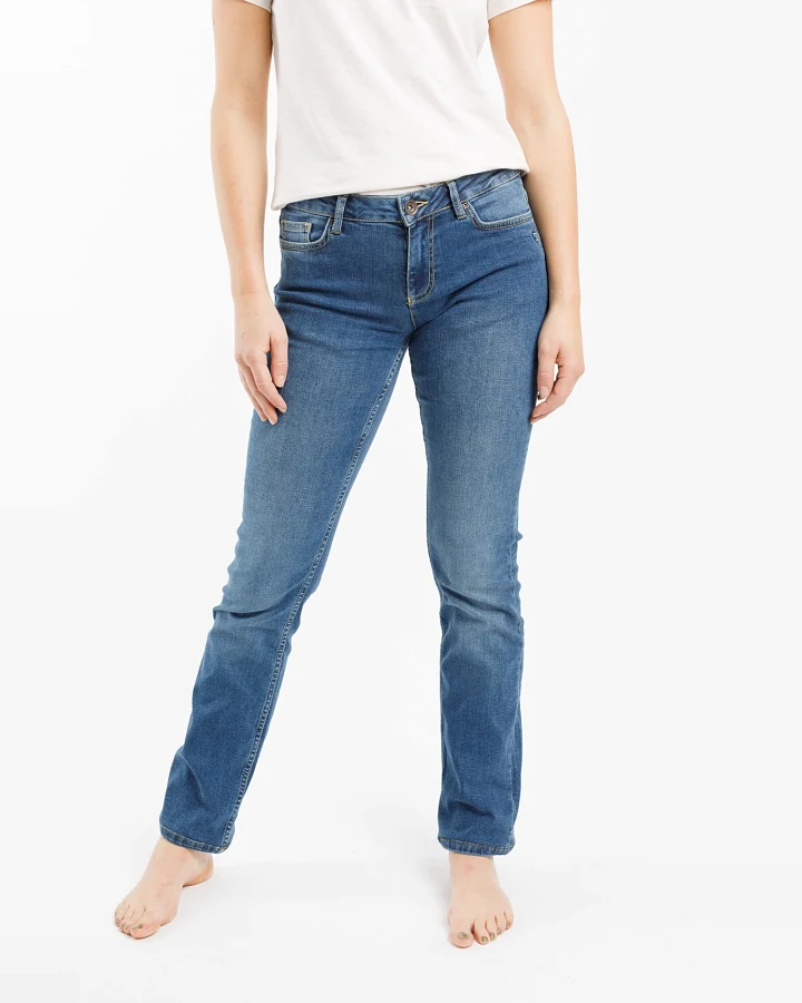 TORLAND Damen vegan Gerade Jeans Joan Mid Indigo Blau