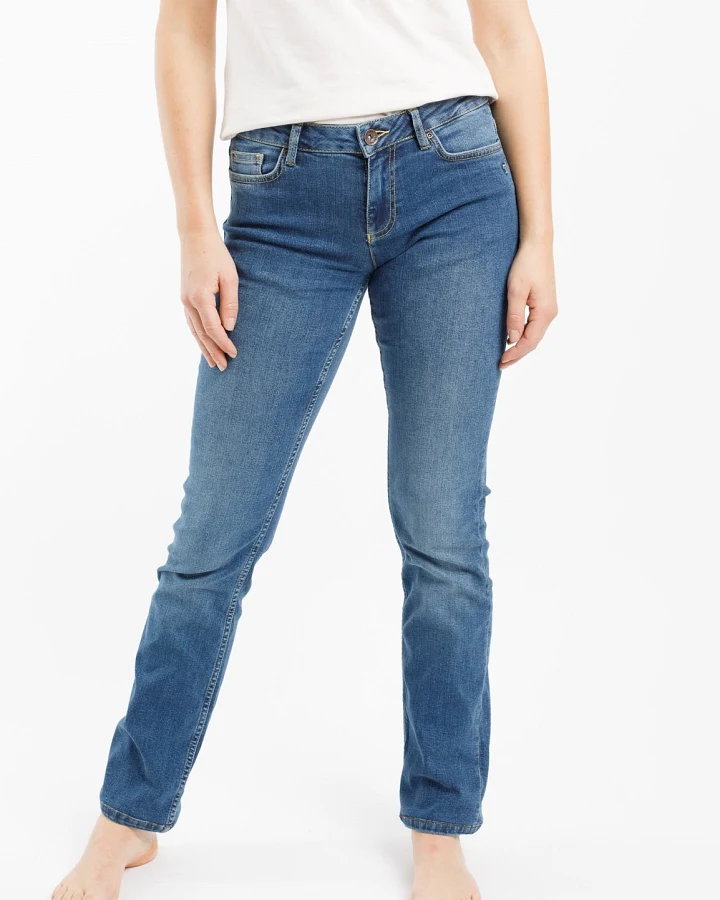 TORLAND Damen vegan Gerade Jeans Joan Mid Indigo Blau