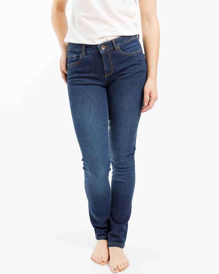 TORLAND Damen vegan Slim Jeans Regular Teresa Dunkel Indigoblau