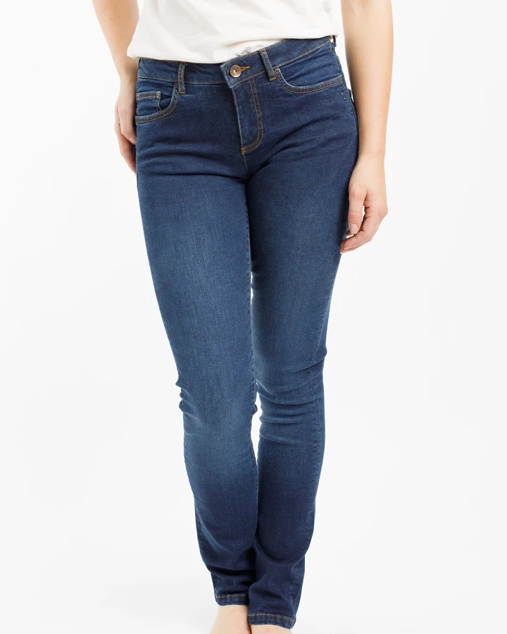 TORLAND Damen vegan Slim Jeans Regular Teresa Dunkel Indigoblau