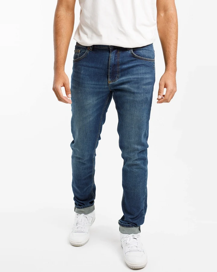 TORLAND Herren vegan Schmale Jeans Benny Dunkles Indigoblau