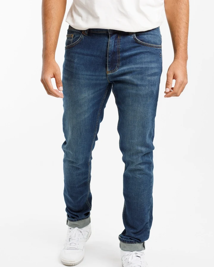 TORLAND Herren vegan Schmale Jeans Benny Dunkles Indigoblau
