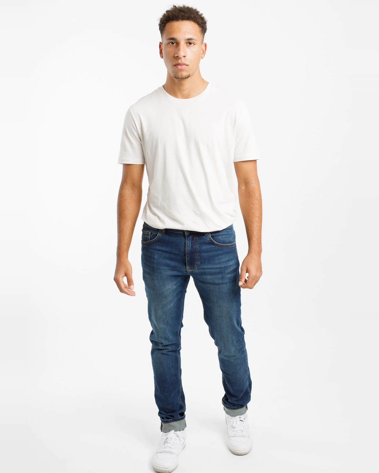 TORLAND Herren vegan Schmale Jeans Benny Dunkles Indigoblau – Ansicht 2
