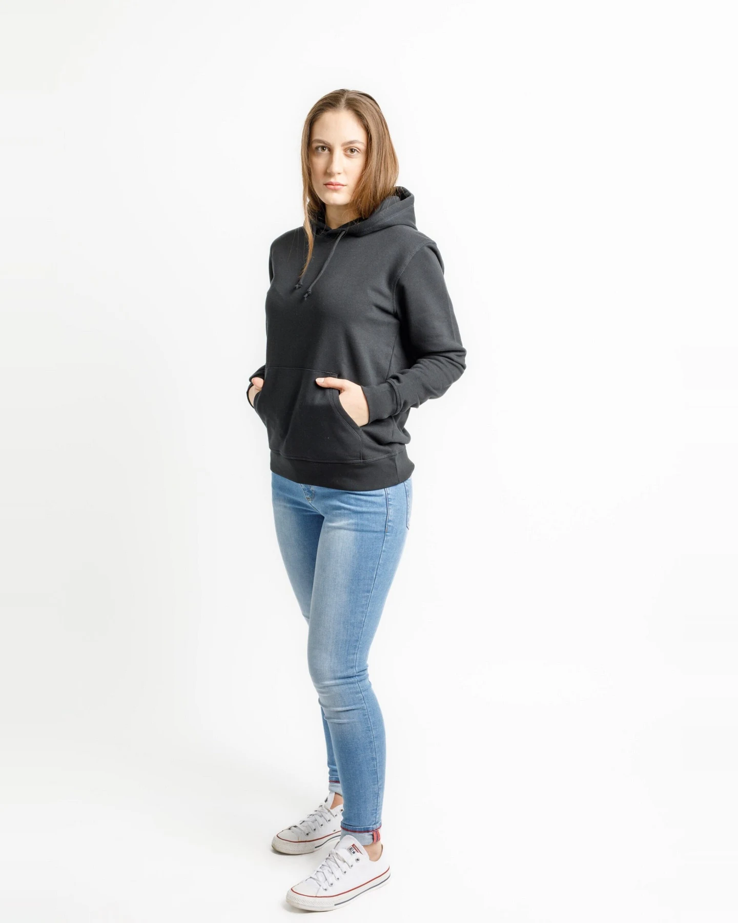 TORLAND Damen vegan Kapuzenpulli Drummer Schwarz – Ansicht 2