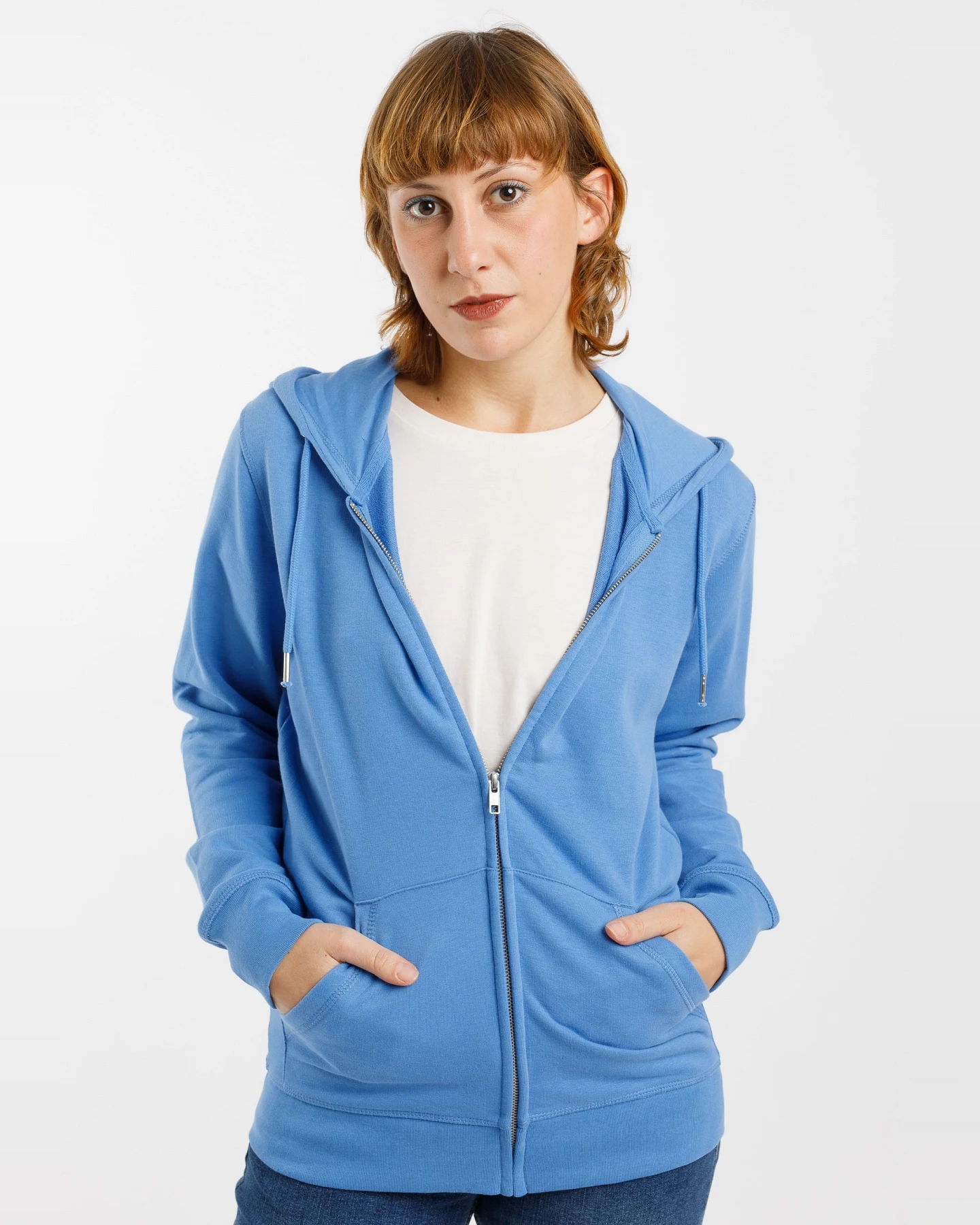 TORLAND Herren vegan Zip Hoodie Stecker Hellblau – Ansicht 2