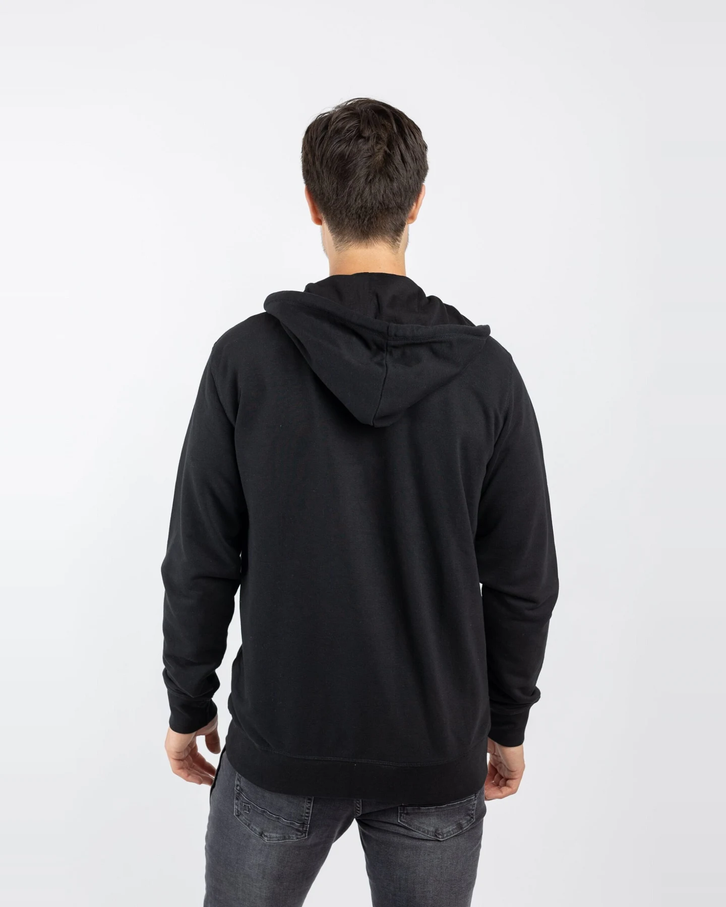TORLAND Herren vegan Zip Hoodie Connector Schwarz – Ansicht 2