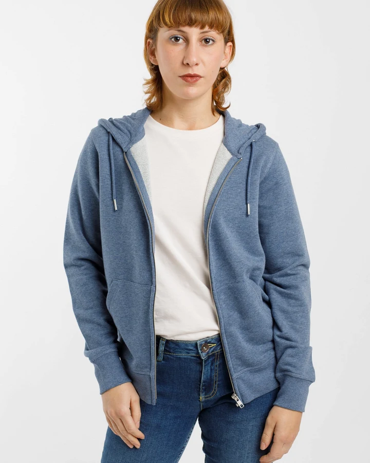 TORLAND Herren vegan Zip Hoodie Connector Dark Heather Blue