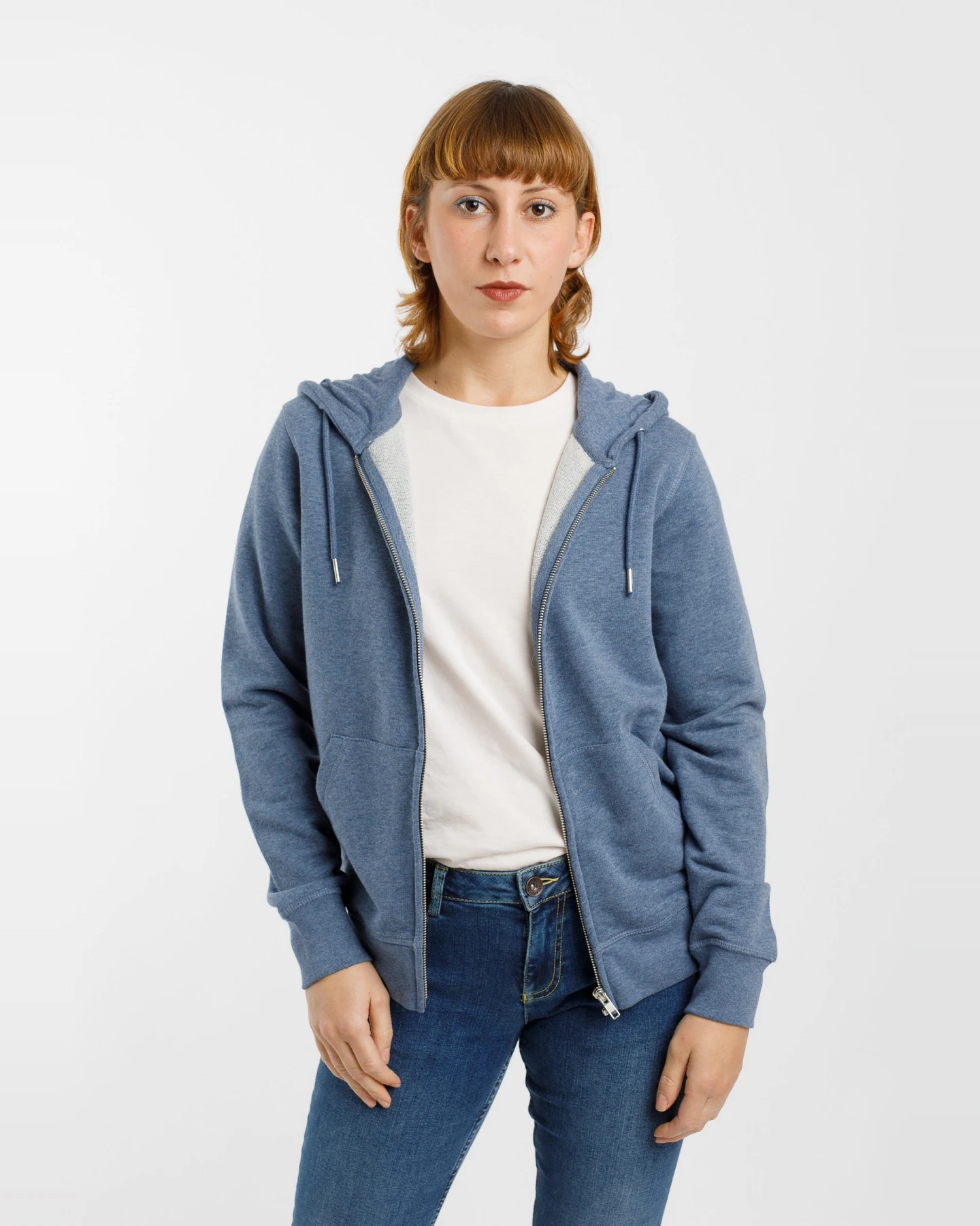 TORLAND Herren vegan Zip Hoodie Connector Dark Heather Blue – Ansicht 2