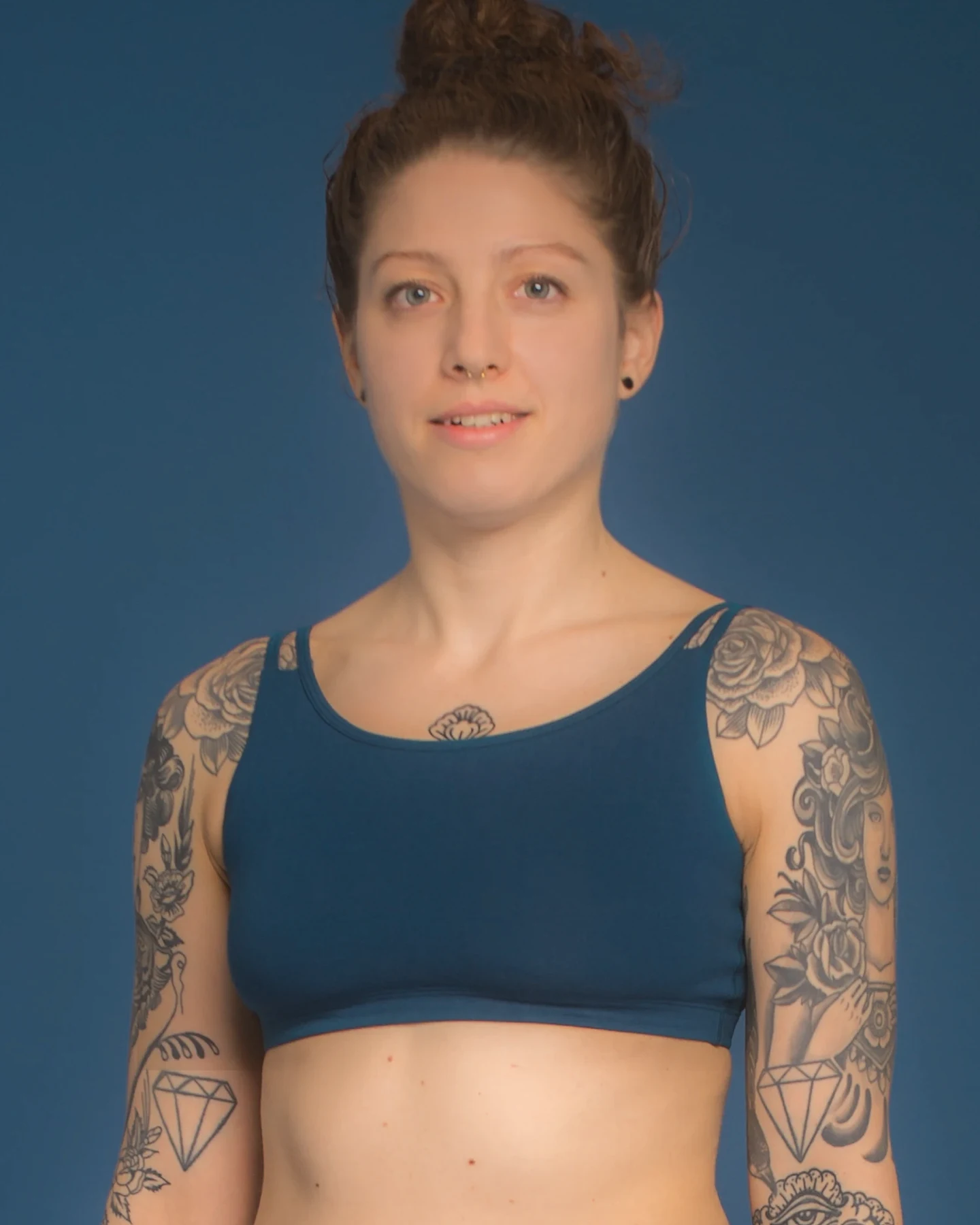 nice to meet me Damen vegan Sport-Bh Breathe Star Blau – Ansicht 2