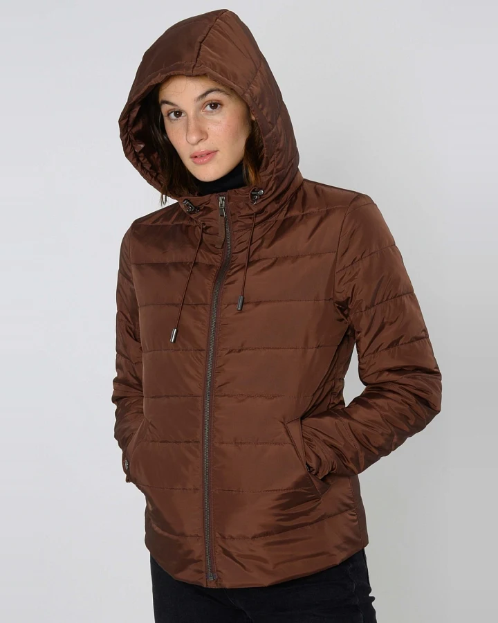 ThokkThokk Damen vegan Jacke Classic Deep Mahagoni Braun