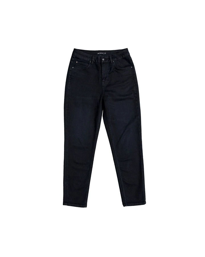 Lovjoi Damen vegan Mom Jeans Carpine Washed Schwarz
