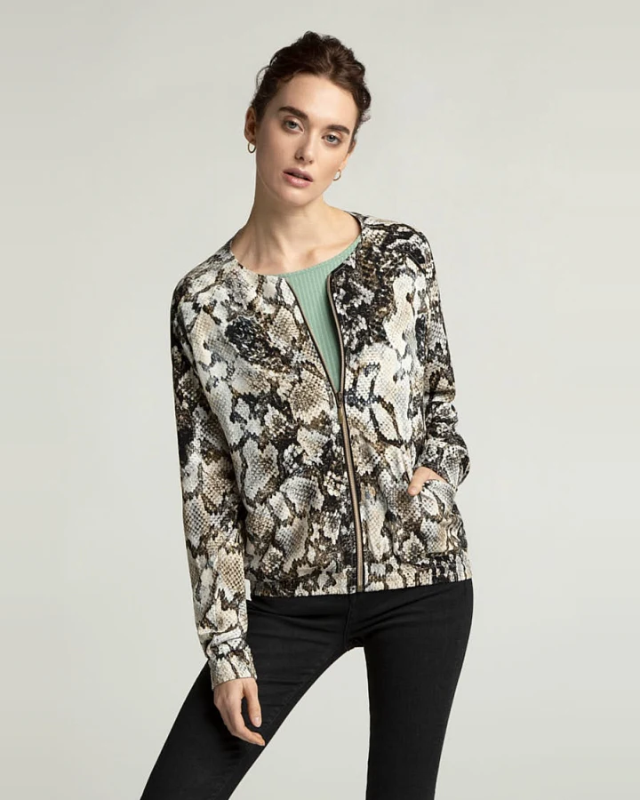 Lovjoi Damen vegan Bluse Jacke Boca Python