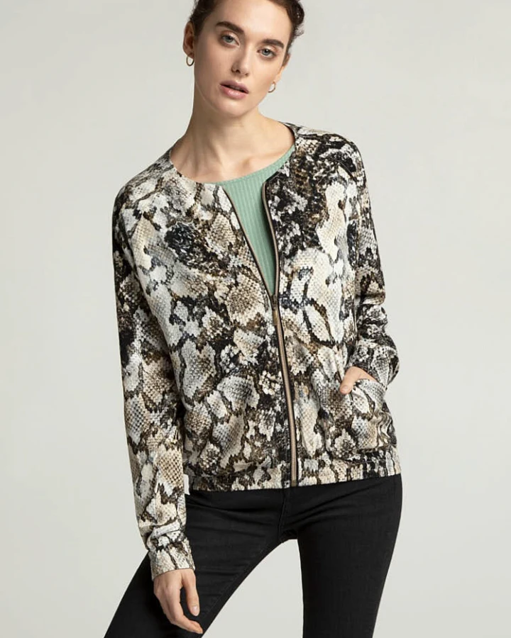 Lovjoi Damen vegan Bluse Jacke Boca Python