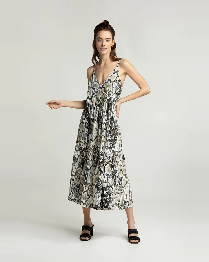 Lovjoi Damen vegan Kleid Soraida Python