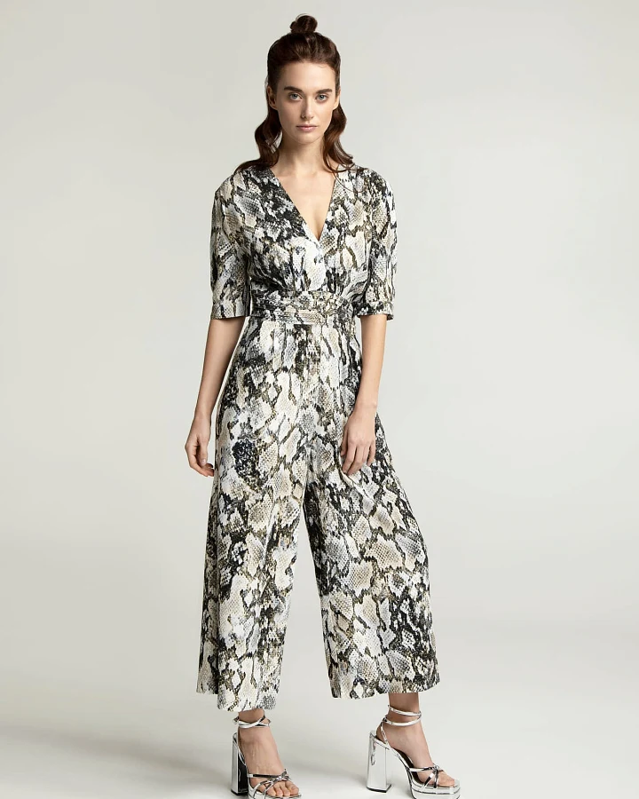 Lovjoi Damen vegan Jumpsuit Quendoline Python