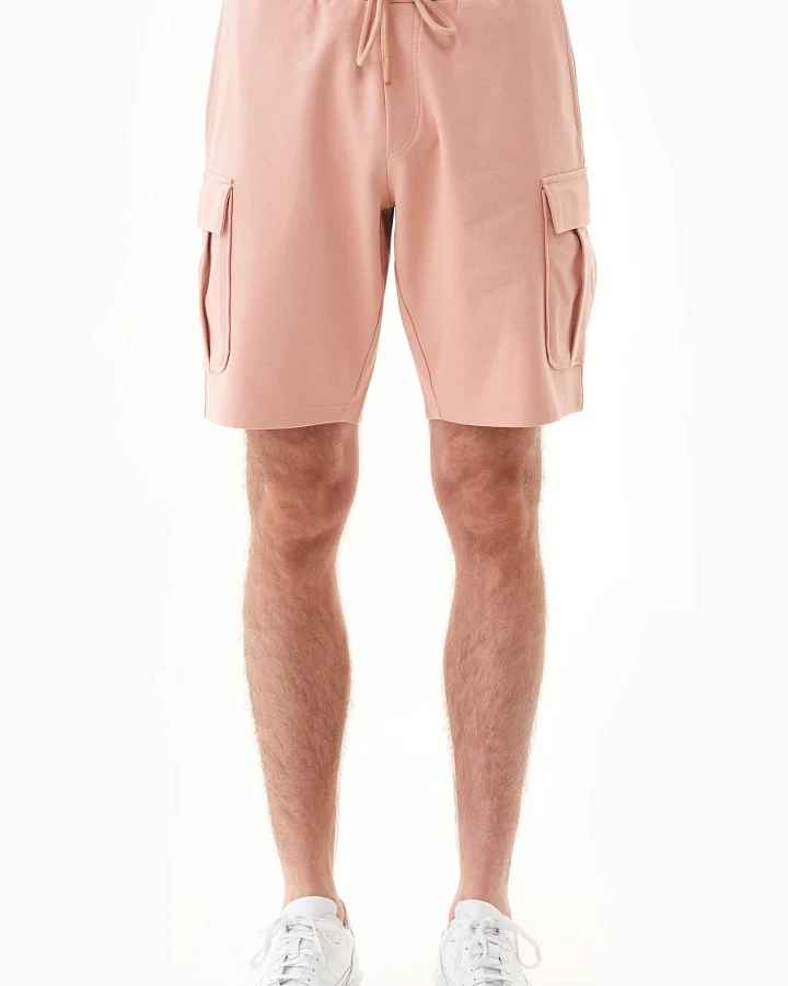 ORGANICATION Herren vegan Cargo Sweatshorts Staubig-Rosa