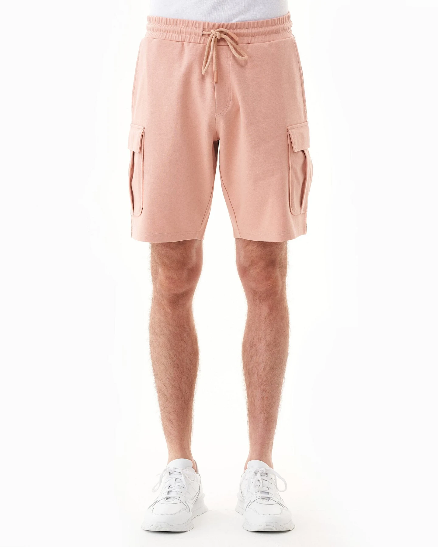ORGANICATION Herren vegan Cargo Sweatshorts Staubig-Rosa – Ansicht 2