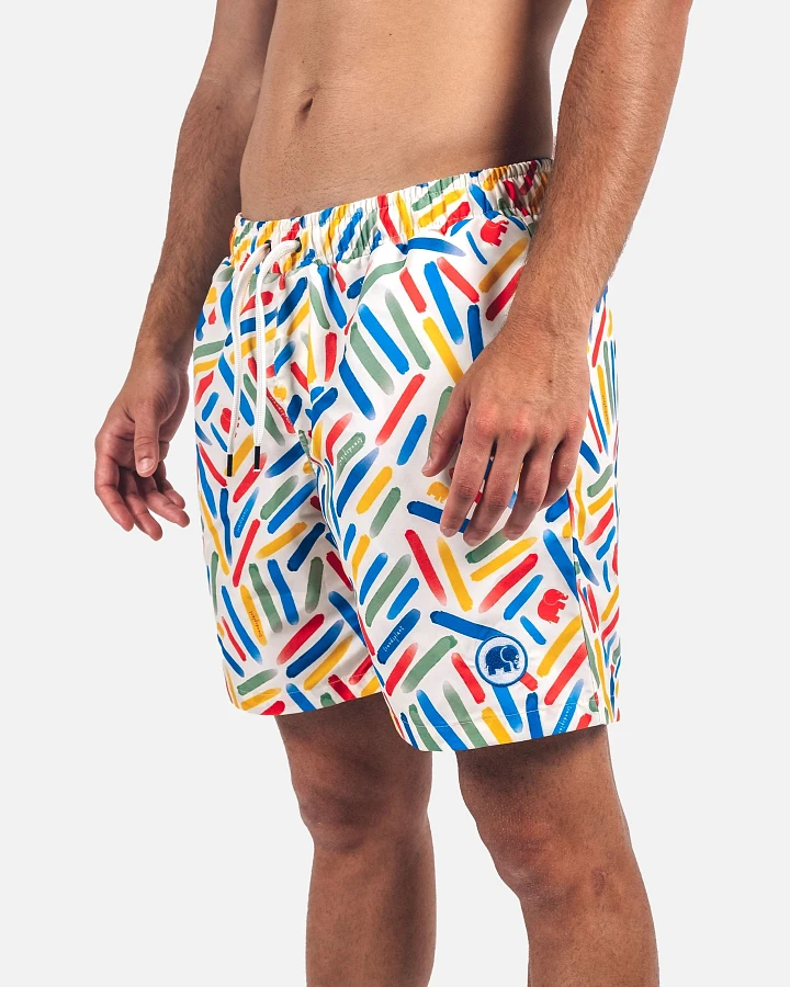 Trendsplant Herren vegan Badehose Strokes Mittelmeer