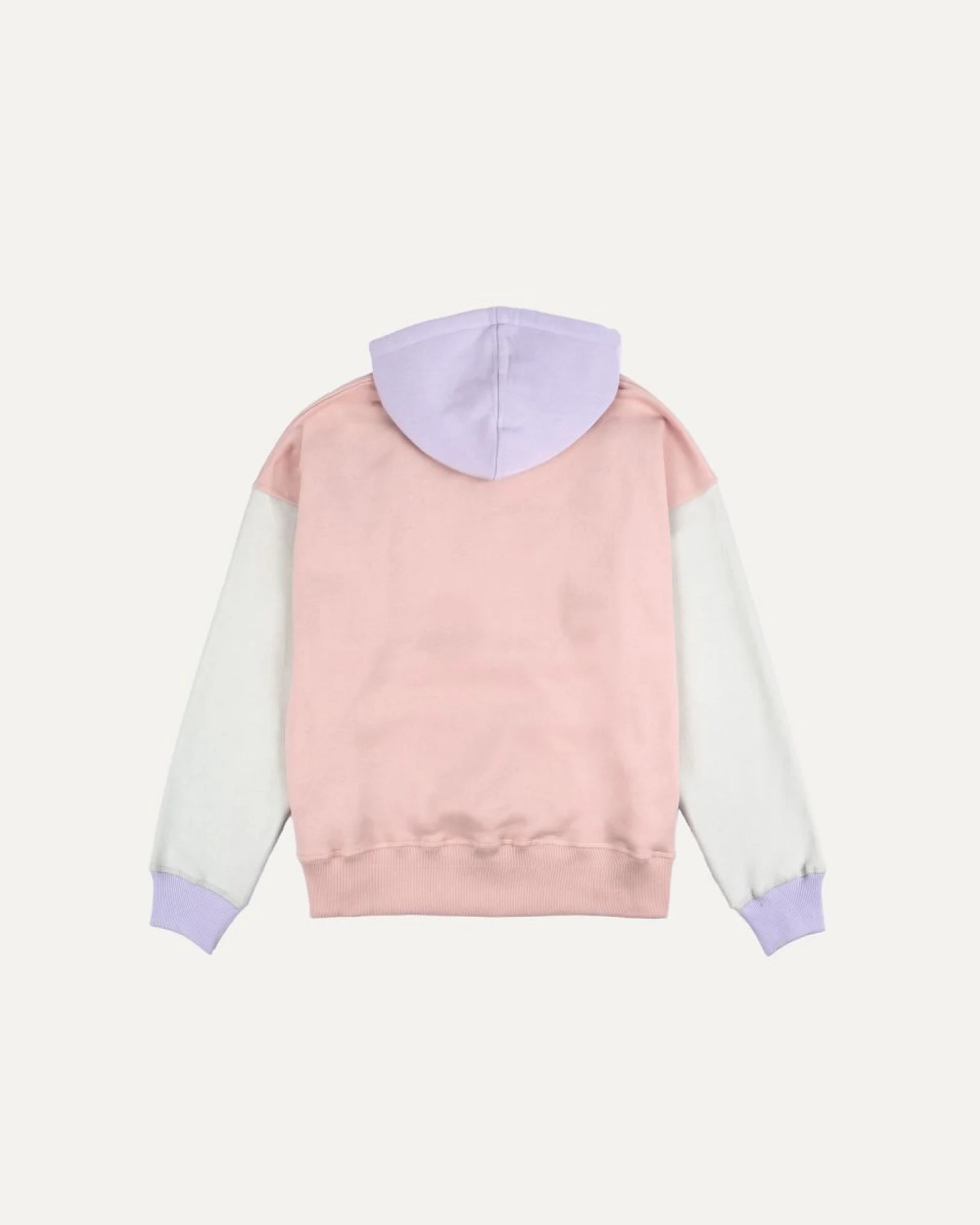 Trendsplant Damen vegan Hoodie Oversized Color Block Pink, Lila & Grün – Ansicht 2