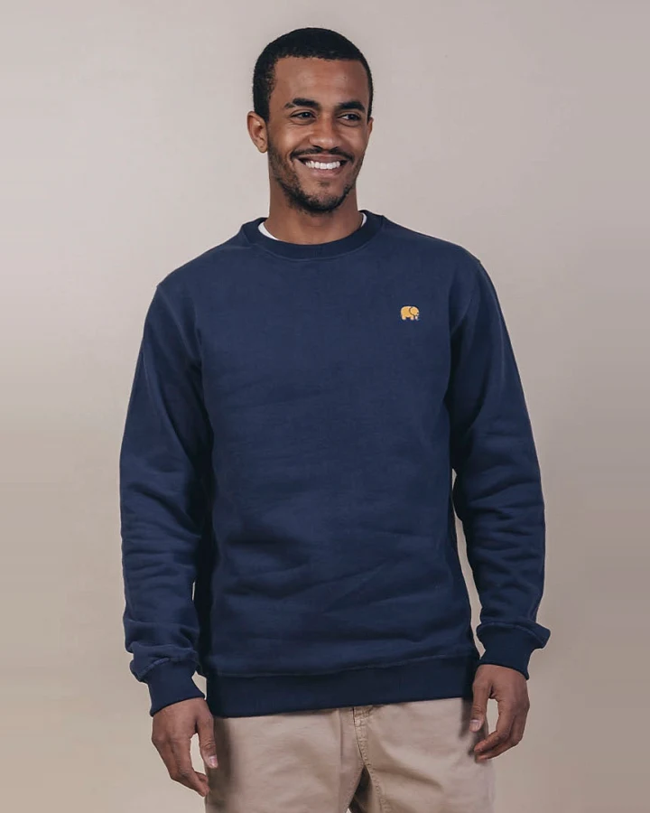 Trendsplant Herren vegan Pullover Essential Blau