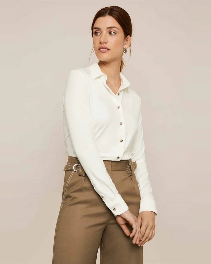 Arber Studio Damen vegan Zedernbluse Weiß
